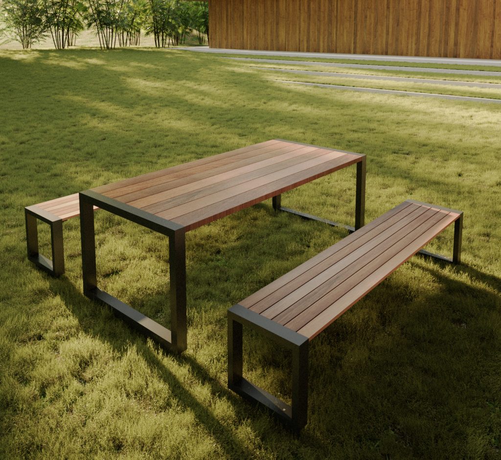 Traditional Ipe Wood Picnic Tables - Ipe OutDoor